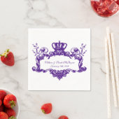 Elegant Regal Wedding Lila 2 Texter Paper Napkins Serviette (Beispiel)