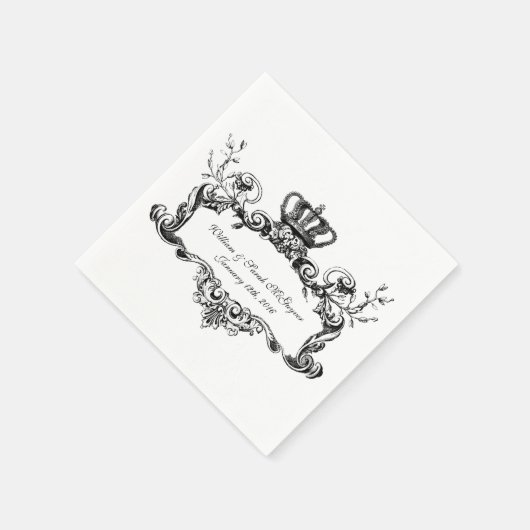 Elegant Regal Wedding Paper Napkins Serviette (Ecke)
