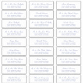 Elegant Regency Blue Script Guest Address Labels (Vorderseite)