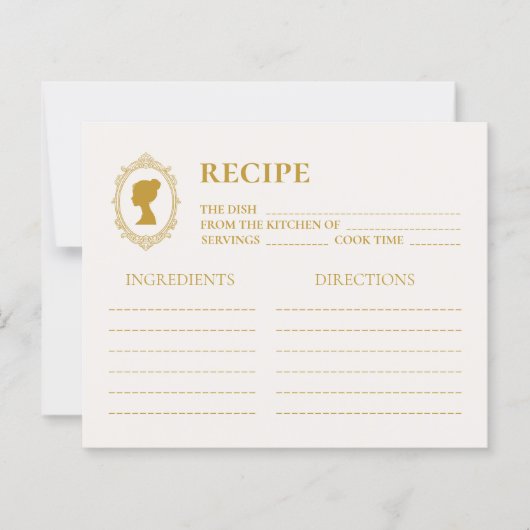 Elegant Regency Era Gold Bridal Shower (Vorderseite)