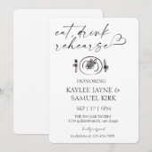 Elegant Rehearsal Dinner Einladung (Vorne/Hinten)