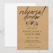 Elegant Rehearsal Dinner Einladung (Vorne/Hinten)
