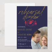 Elegant Rehearsal Dinner Einladung (Vorne/Hinten)