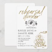 Elegant Rehearsal Dinner Einladung (Vorne/Hinten)