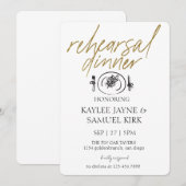 Elegant Rehearsal Dinner Einladung (Vorne/Hinten)