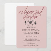 Elegant Rehearsal Dinner Einladung (Vorne/Hinten)