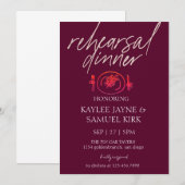 Elegant Rehearsal Dinner Einladung (Vorne/Hinten)