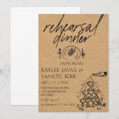 Elegant Rehearsal Dinner Einladung (Vorne/Hinten)