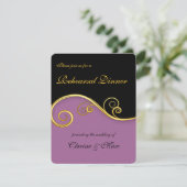 Elegant Rehearsal Dinner Invitation Einladung (Stehend Vorderseite)
