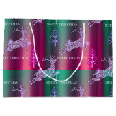 Elegant Reindeer Christmas Große Geschenktüte (Rückseite)