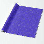 Elegant Reindeer Electric Blue Monotone Weihnachte Geschenkpapier (Ungerollt)