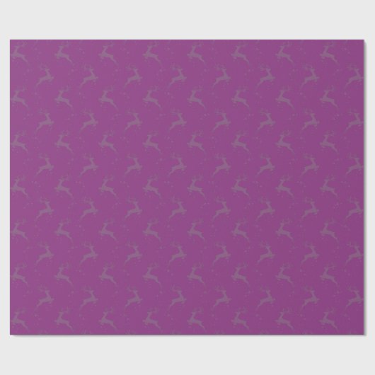 Elegant Reindeer Raspberry Monotone Geschenkpapier (Flach)