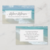Elegant Relaxing Beach Spa Travel Vacation Visitenkarte (Vorne/Hinten)