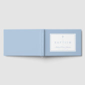 Elegant Religious Baby Blue Boy Baptism Gästebuch (Voll)