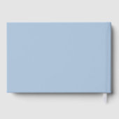 Elegant Religious Baby Blue Boy Baptism Gästebuch (Rückseite)