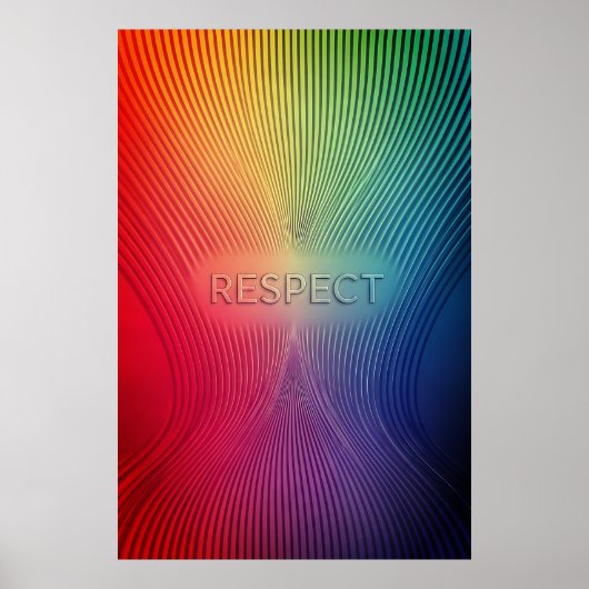 Elegant Respekt vor Typografie mit Farbfluss Poster (Vorne)