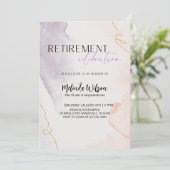Elegant Retired Nurse Celebration Party Einladung (Stehend Vorderseite)
