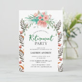 Elegant Retirement Celebration Invitation Einladung (Stehend Vorderseite)