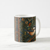 Elegant Retro Art Nouveau woodland bird Kaffeetasse (VorderseiteRechts)
