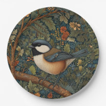 Elegant Retro Art Nouveau woodland bird