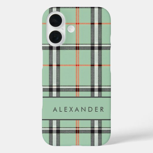 Elegant Retro Checkered Case-Mate iPhone Hülle (Rückseite)
