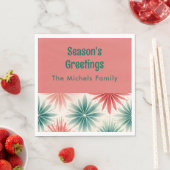 Elegant Retro Christmas Floral Serviette (Beispiel)