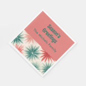 Elegant Retro Christmas Floral Serviette (Ecke)