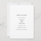 Elegant Retro Maroon Wedding Save the Date Card (Rückseite)