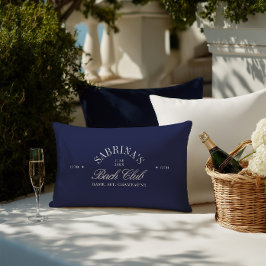 Elegant Retro Navy Blue Bachelorette Weekend Lendenkissen