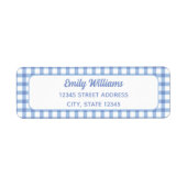 Elegant Retro Niedlich Baby Blue Gingham (Vorne)