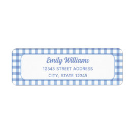 Elegant Retro Niedlich Baby Blue Gingham