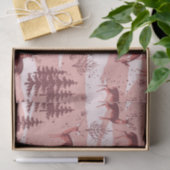 Elegant Retro Red Woodland Deer Seidenpapier (Geschenk)