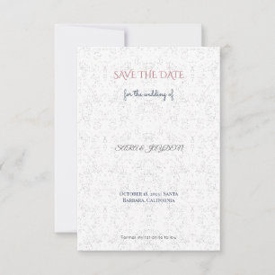 Elegant & Retro Save the Date - Kein Foto Einzig