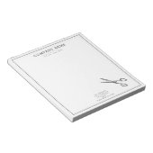 Elegant Retro Scissors  - Minimal Hairsalon  Notizblock (angewinkelt)