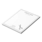 Elegant Retro Scissors  - Minimal Hairsalon  Notizblock (Rotiert)