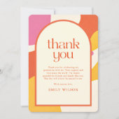 Elegant Retro Script Arch Frame Grad Graduation Dankeskarte (Vorderseite)