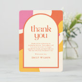 Elegant Retro Script Arch Frame Grad Graduation Dankeskarte (Stehend Vorderseite)