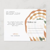 Elegant Retro Script Family Photo Wish Christmas Postkarte (Rückseite)