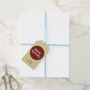 Elegant Retro Typografie Royal Happy Birthday Geschenkanhänger