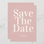 Elegant Retro Wedding Save the Date (Vorne/Hinten)