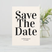 Elegant Retro Wedding Save the Date (Stehend Vorderseite)