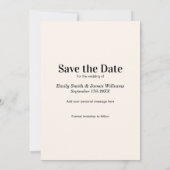 Elegant Retro Wedding Save the Date (Rückseite)