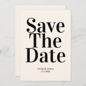 Elegant Retro Wedding Save the Date (Vorne/Hinten)