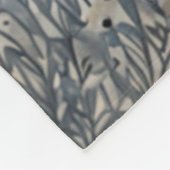 Elegant retro white winter fox fleecedecke (Ecke)