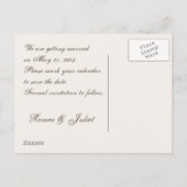 Elegant Rett the Day Ankündigungspostkarte (Rückseite)