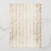 Elegant Rett unser Date Real Foil & Foto Folieneinladung (Rückseite)