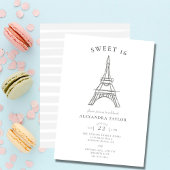 Elegant Rhinestones Eiffel Paris Minimal Sweet 16 Einladung