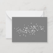 Elegant Rhinestones Wedding Dankeschön Card Mitteilungskarte (Rückseite)