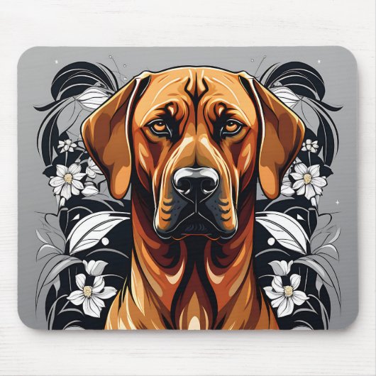 Elegant Rhodesian Ridgeback Dog Mousepad (Vorne)