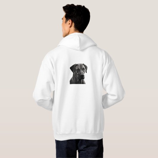 Elegant Rhodesian Ridgeback Hoodie (Schwarz voll)